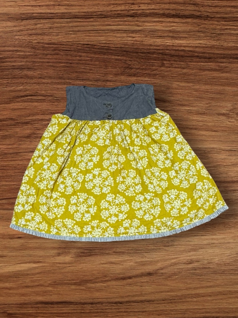Persnickety Avery Yellow Sleeveless Floral Top Size 7